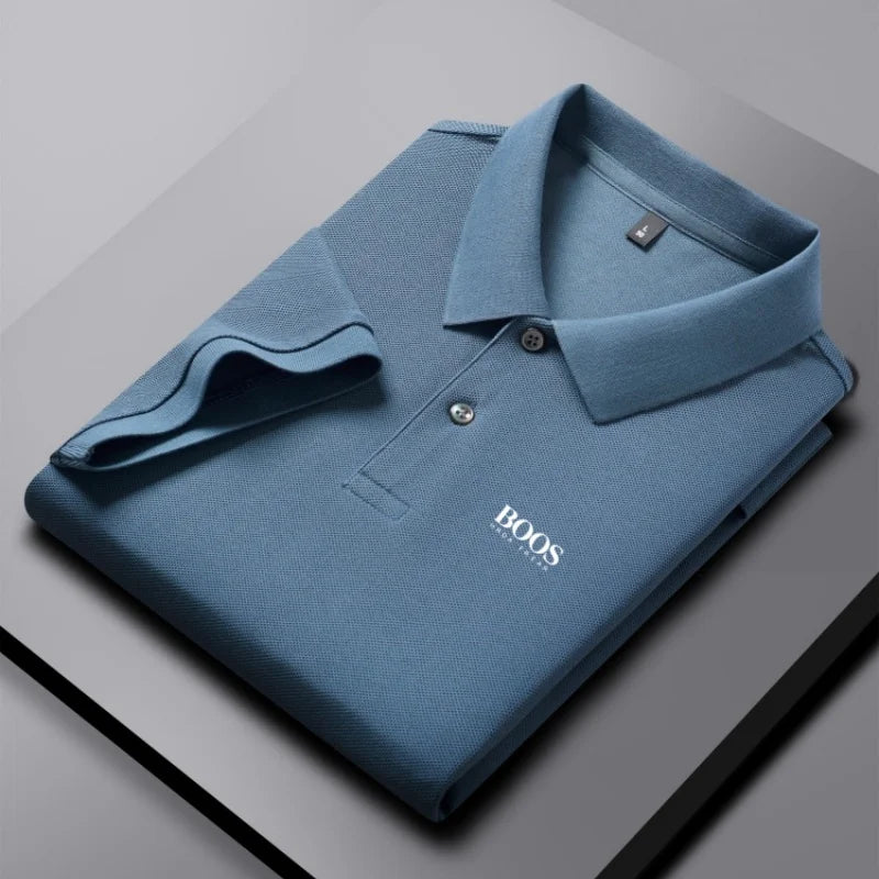 100% pure cotton high-end brand men's short sleeve polo shirt summer fashion hot selling BOSS embroidery golf top casual T-shirt