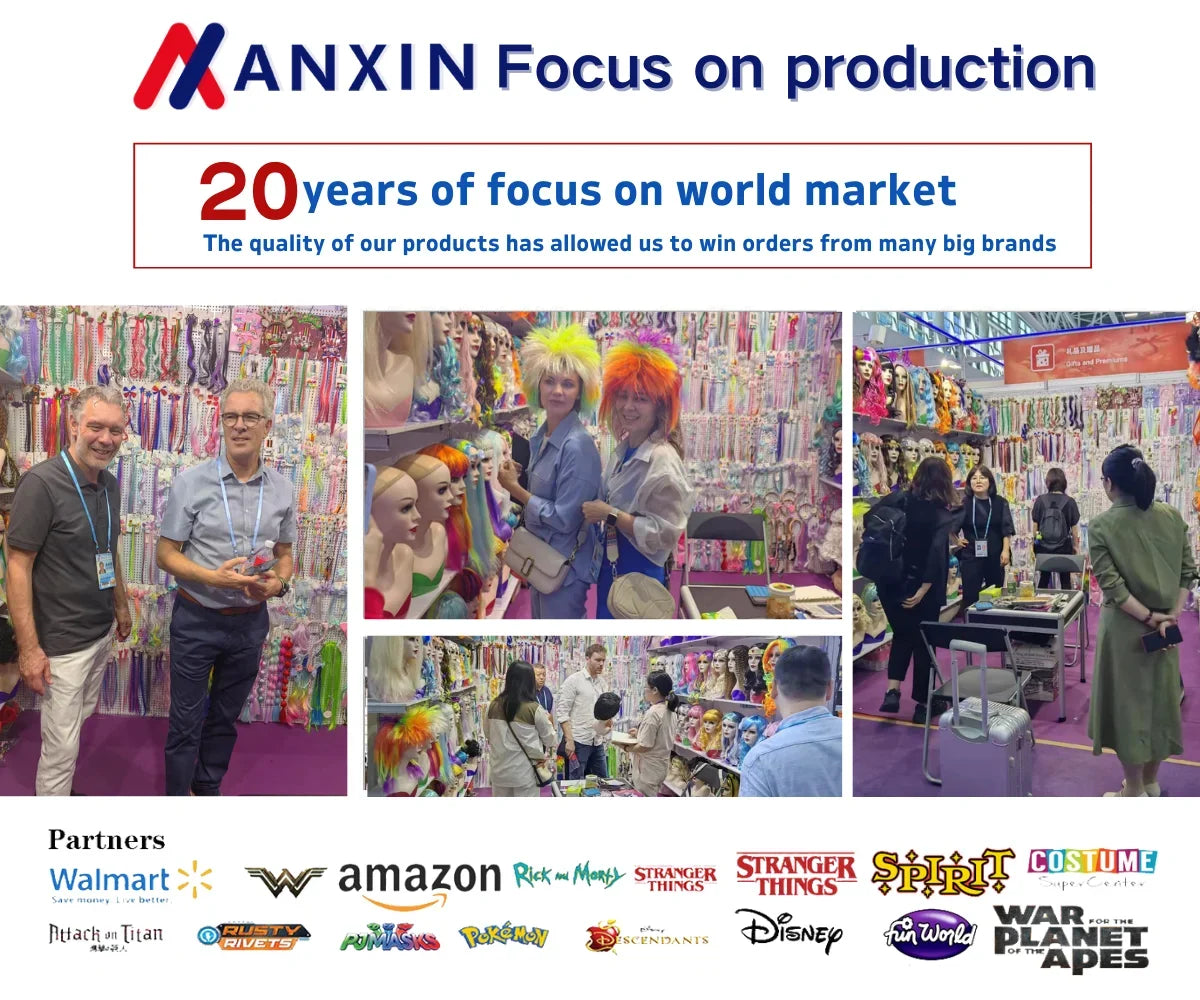 Men's Golden Brown Rock Synthetic Wig High Quality Halloween Costume Accessory Dress up Hippie Wig for Adults