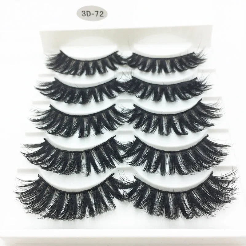 10/2 Pairs Mink Eyelashes Natural 3D Lashes Faux Cils Makeup Dramatic False Eyelashes Wholesale Eyelash Extension Makeup Tools