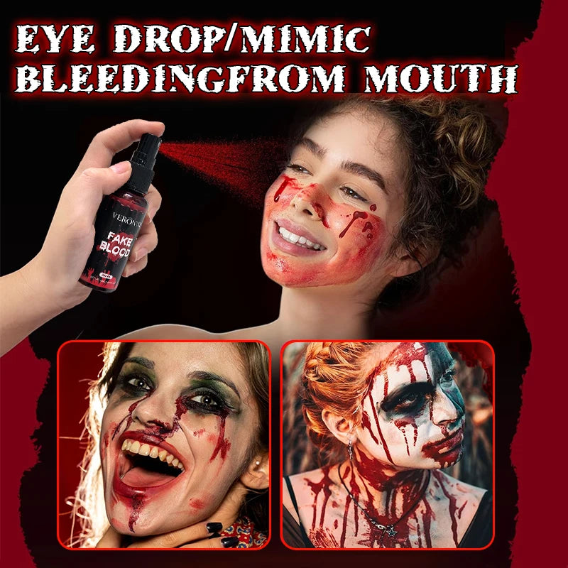 Realistic Fake Blood Gel Non-Toxic Long-Lasting SFX Makeup with Clotted Blood Texture for Halloween Party Vampire Zombie Monster