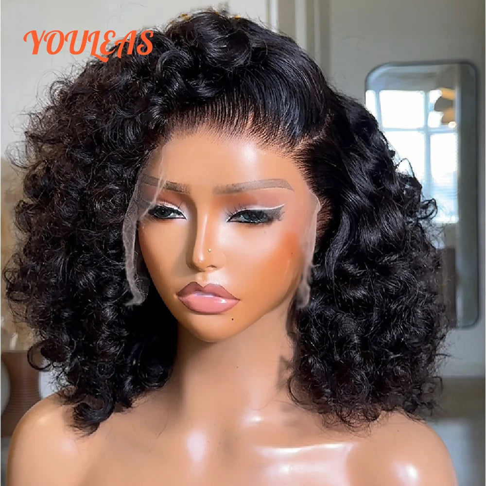 250% Density Loose Wave Wig 13x4 Transparent Lace Frontal Gluless Wig Preplucked 100% Human Hair Ready To Wear Woman Wigs