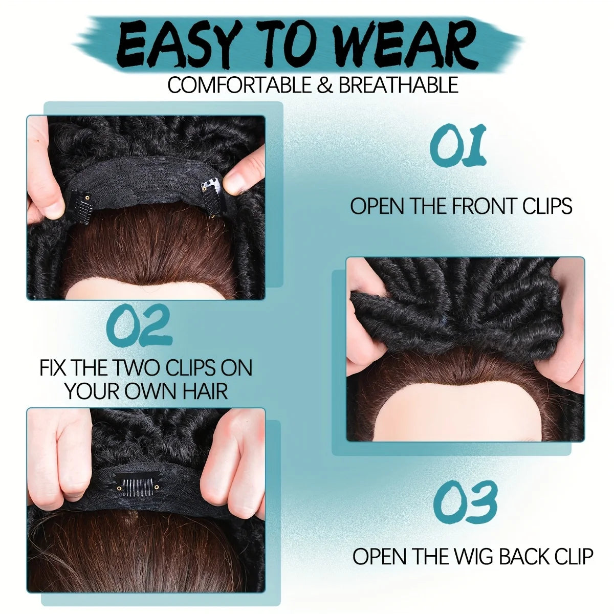 Dirty braids, head covers, synthetic wigs, synthetic braids, chemical fiber semi-wigs, dirty braids, braided wigs