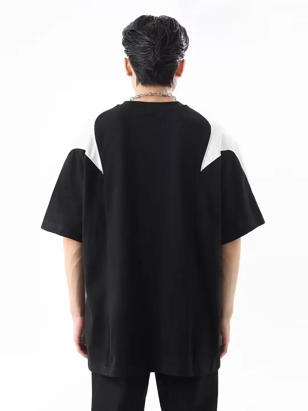 Men's Loose-fit Half Sleeve T-shirt Summer Style Ins Trendy Hong Kong Style Casual Clothes For Young Men