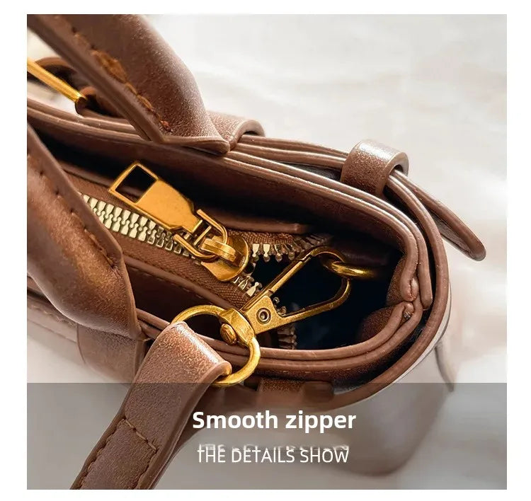 Fashionable Versatile Small Square Bag Women's Retro Crossbody Commuter Bag Ladies Handbag Soft Material Autumn Winter New Model