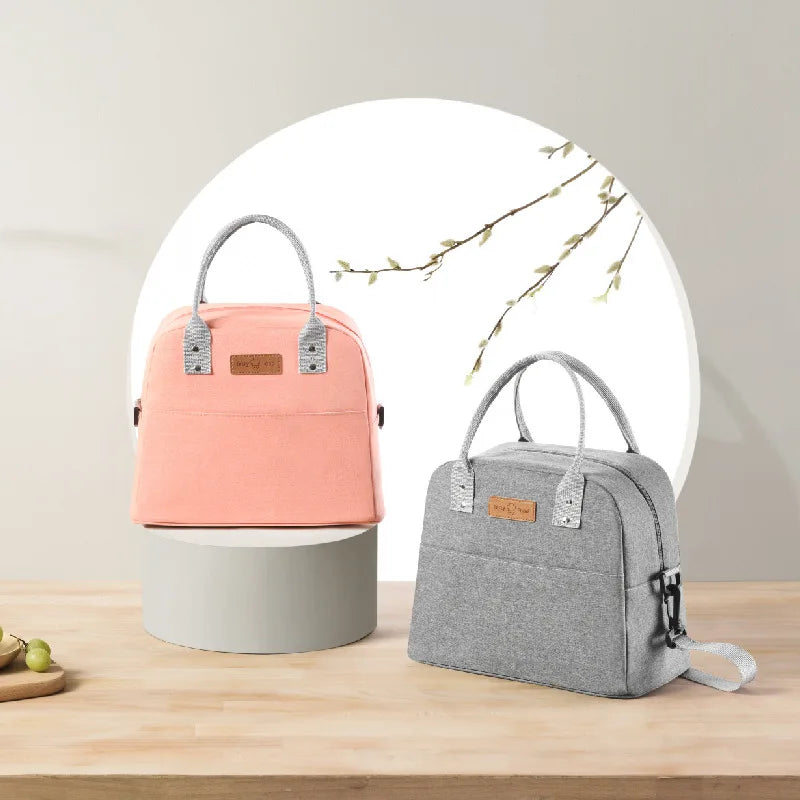 Small Lunch Cooler Bag for Women Men Leakproof Food Carrier Work Lunch Bag Thermal Keeps Cold & Heat Insulated Tote with Zipper