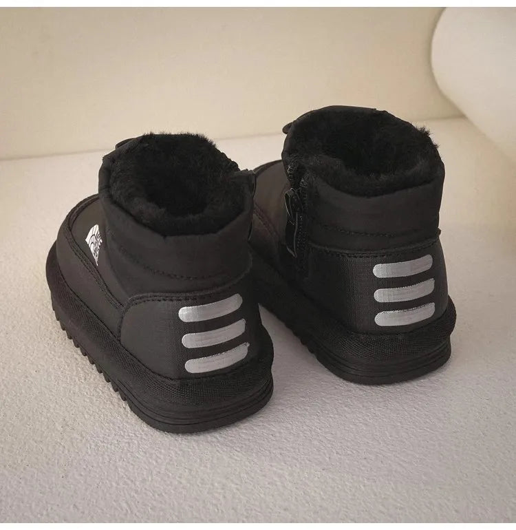 Children's Snow Boots Winter Boys Plush Thicken Platform Cotton Shoes Comfortable Girls Warm Waterproof Fashion Warm Plush Shoes