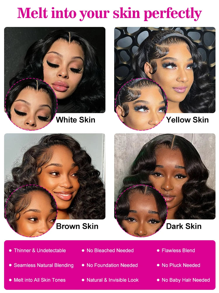 Luvin Loose Wave 13x6 HD Lace Frontal Wigs Loose Waves Wig Human Hair Brazilian Loose Deep Wave Curly Wigs Human Hair For Women