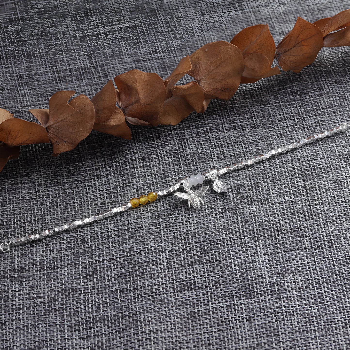 VENTFILLE 925 Sterling Silver Line Extremely fine Bracelet for Women Love Haert Bead Korean Ins Sweet Jewelry Gift Dropshipping