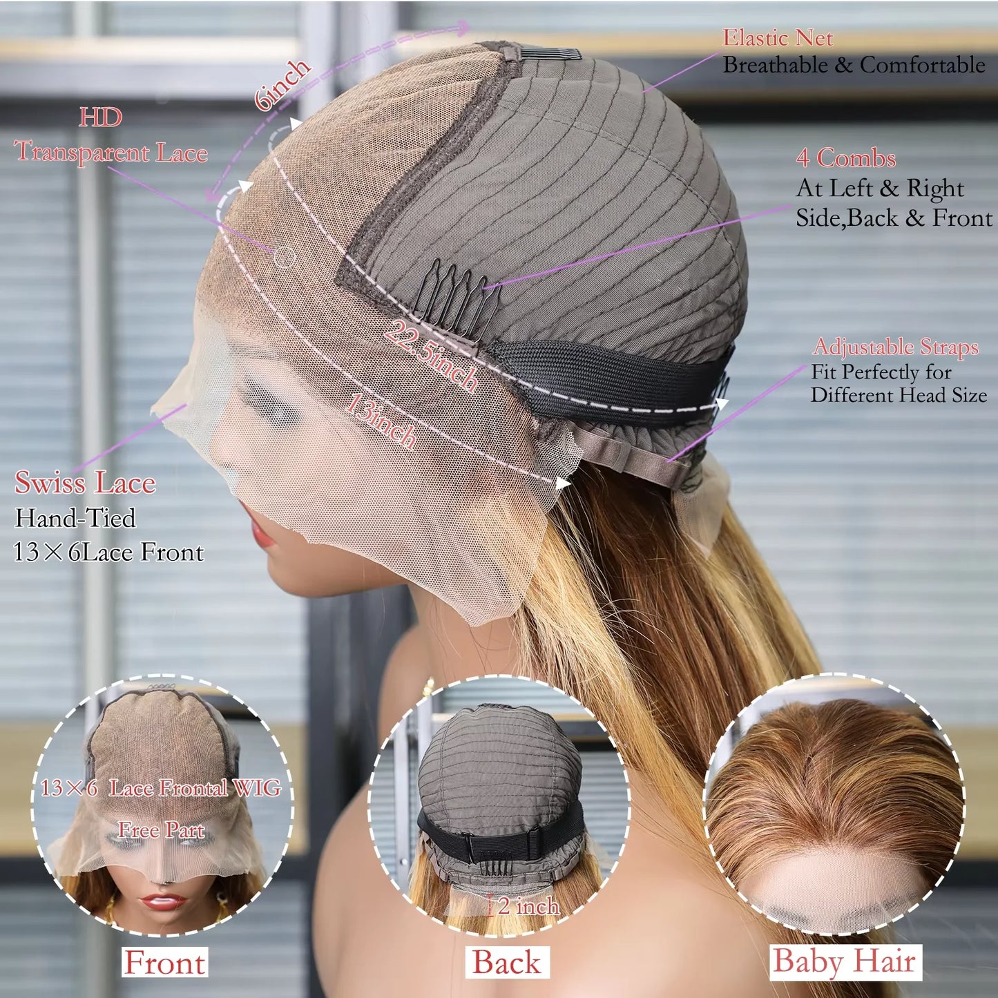 Highlight 250% Density 30inch 13x4 Hd Lace Front Wig Human Hair Body Wave Brazilian Glueless Lace Frontal Pre Plucked Wig Women