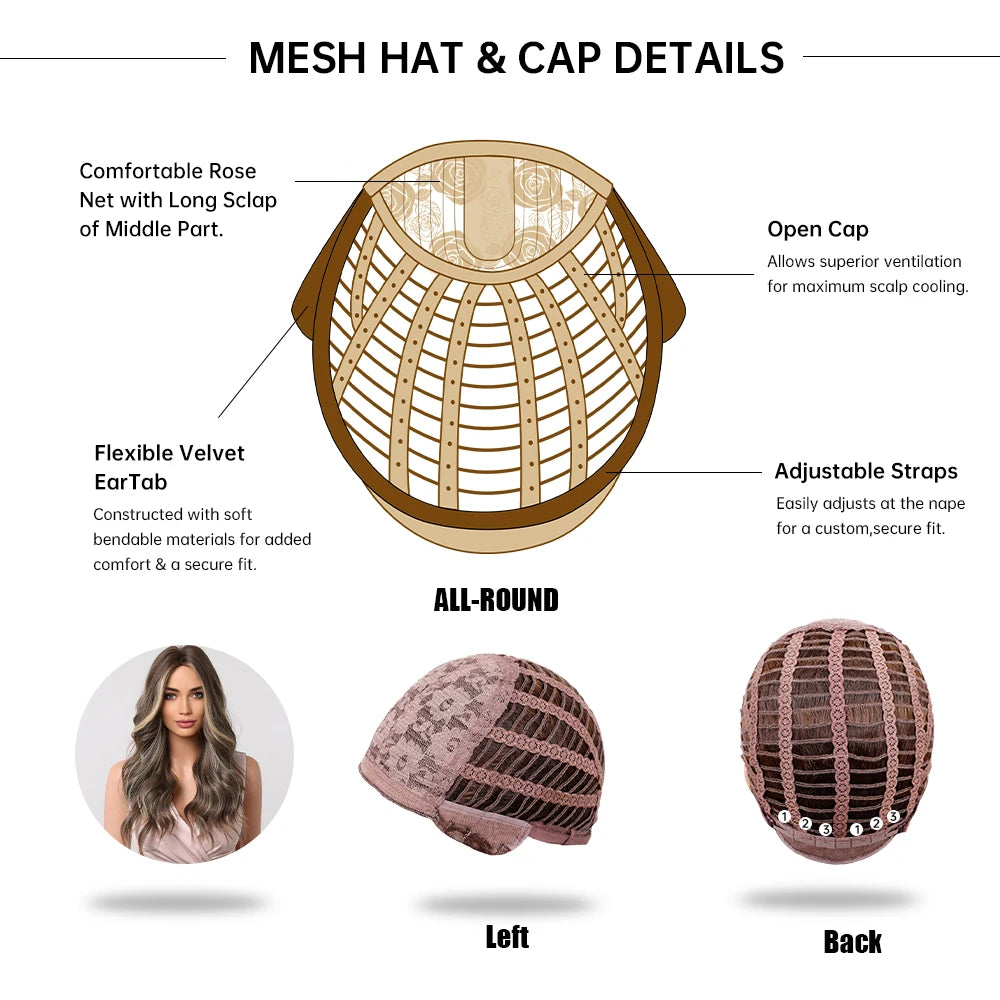 Elegant Curly Wave Ash Blonde Wig Synthetic Hair with Bangs Long Women Party Cospaly Wig 100% Tang Long  Heat Resistant Fiber