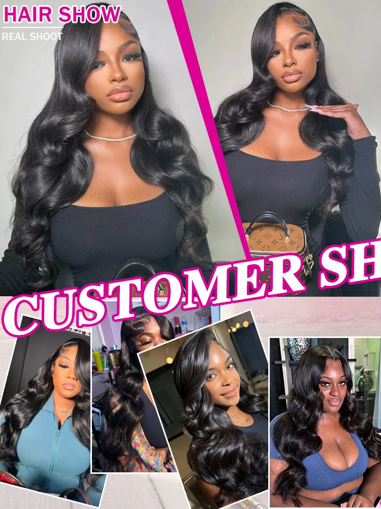Luvin HD Transparent Body Wave Human Hair Wigs 13x6 Body Wave Lace Front Wig Human Hair Brazilian Water Wave Lace Frontal Wigs