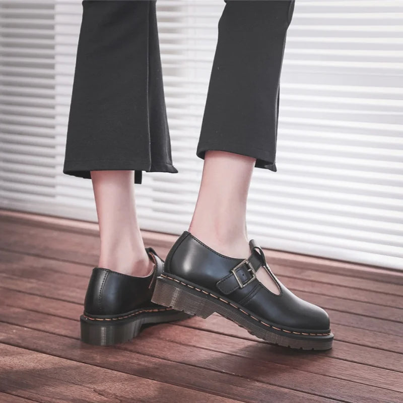 Spring and Autumn Casual Shoes for Men and Women 2025 Fashion Mary Jane Shoes Women Thick-soled British Business Casual Shoes 45