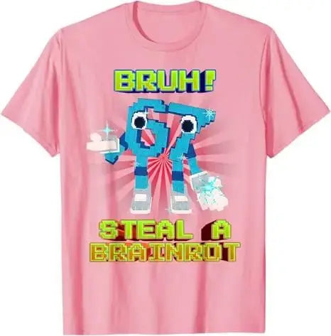 Y2k Art Aesthetic Clothes Novelty Gift Humorous Saying Tee Bruh 67 Six Seven 6-7 Funny Brainrot Meme for Teens Adults T-Shirt