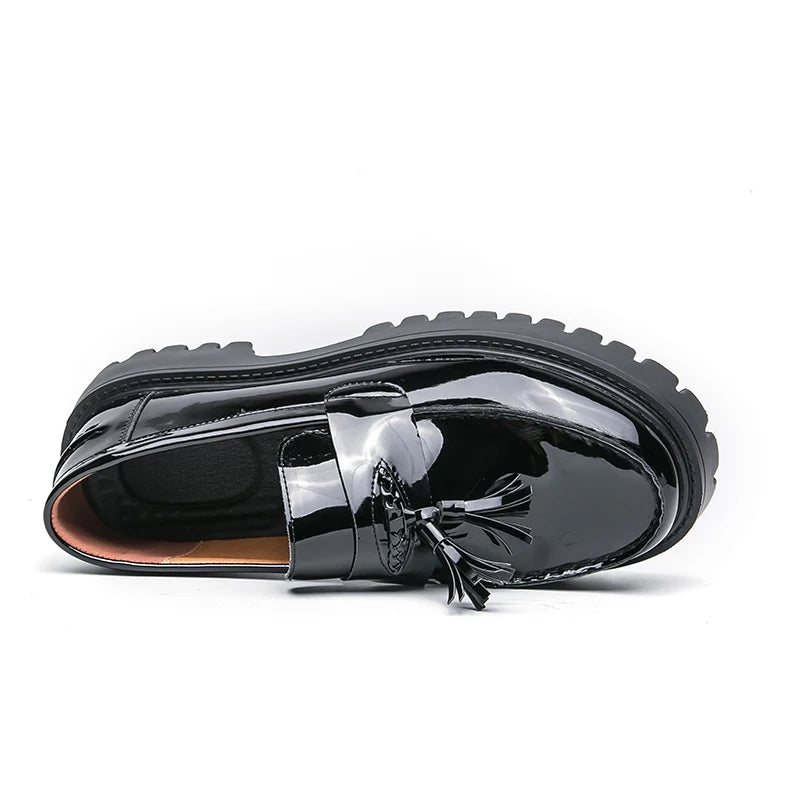 Casual Shoes Mens Comfortable Driving Loafers Light Moccasins Men Fashion Sequins Bling Party Wedding Black Dress Flats Tassel
