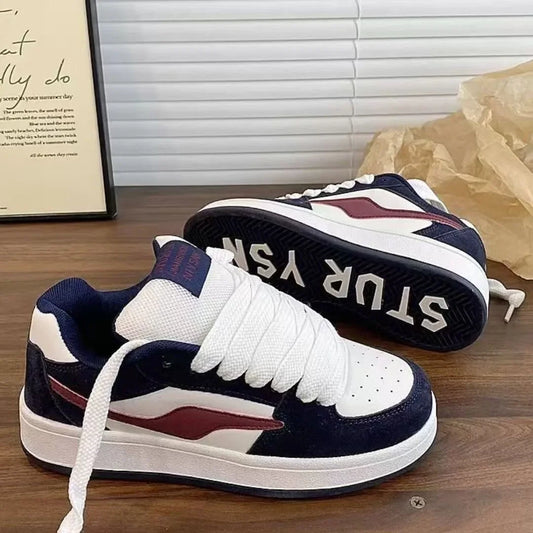 Retro Thick Bottom Platform Shoes Women's Casual Bread Shoe Chic Original White Sneakers Versatile Summer Rubber Sole Loafers