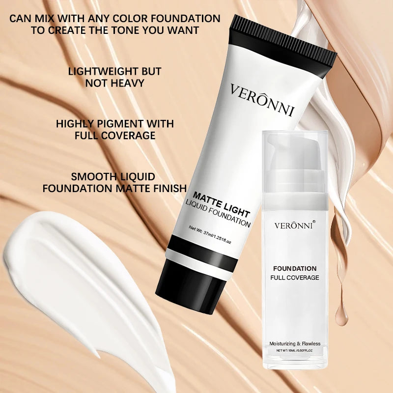 Pure White Makeup Foundation Cream Set,Mixable Pure White Foundation Adjuster Concealer Face Paint Makeup Goth For COS Carnival