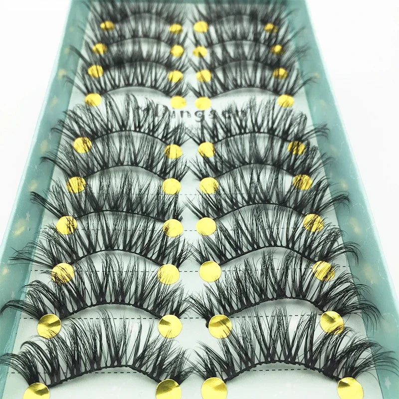 10/2 Pairs Mink Eyelashes Natural 3D Lashes Faux Cils Makeup Dramatic False Eyelashes Wholesale Eyelash Extension Makeup Tools