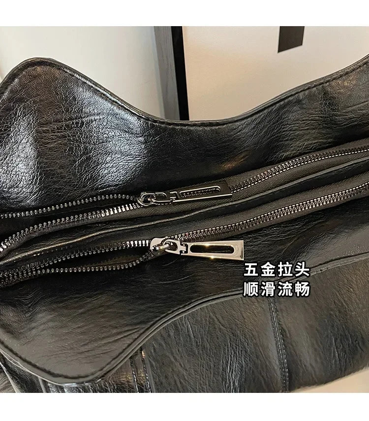 Soft Interior Compartment Shoulder Bags 2024 High Quality Contrasting Colors Bags for Women Fashion Zipper Pu Women's Handbags