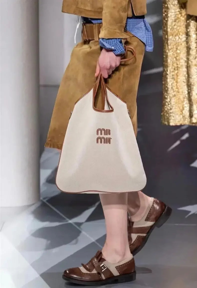 Canva Women's Cross-Border New Style Shoulder Bag HOBO Large Capacity Tote Bag Handheld Diagonal Bags College Style Bags