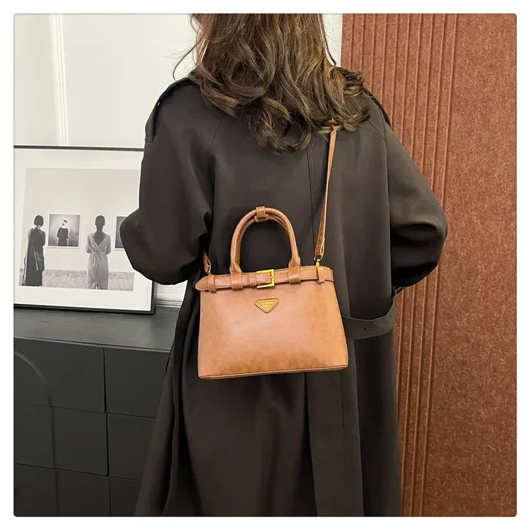 Fashionable Versatile Small Square Bag Women's Retro Crossbody Commuter Bag Ladies Handbag Soft Material Autumn Winter New Model