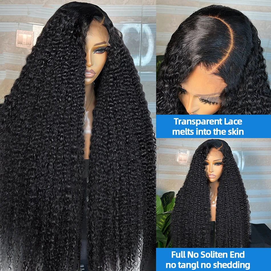 Xcurly 30 40 Inch Deep Wave 13x4 HD Lace Front Wig Human Hair For Women 220 Density Loose Water Curly 13x6 Lace Frontal Wigs