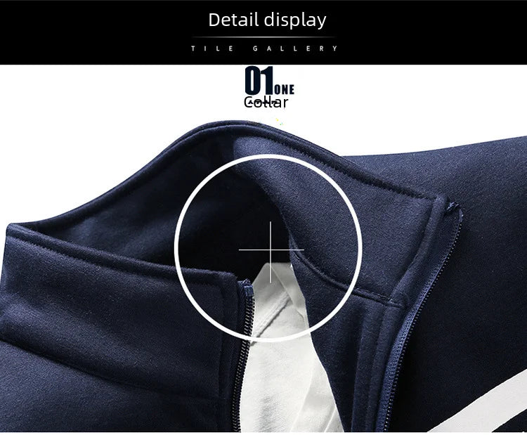 Casual Sports Suit Men's Spring Autumn Korean Style Trendy Running Clothes Sweatshirt Jacket Combinations Men's Wear Clothing