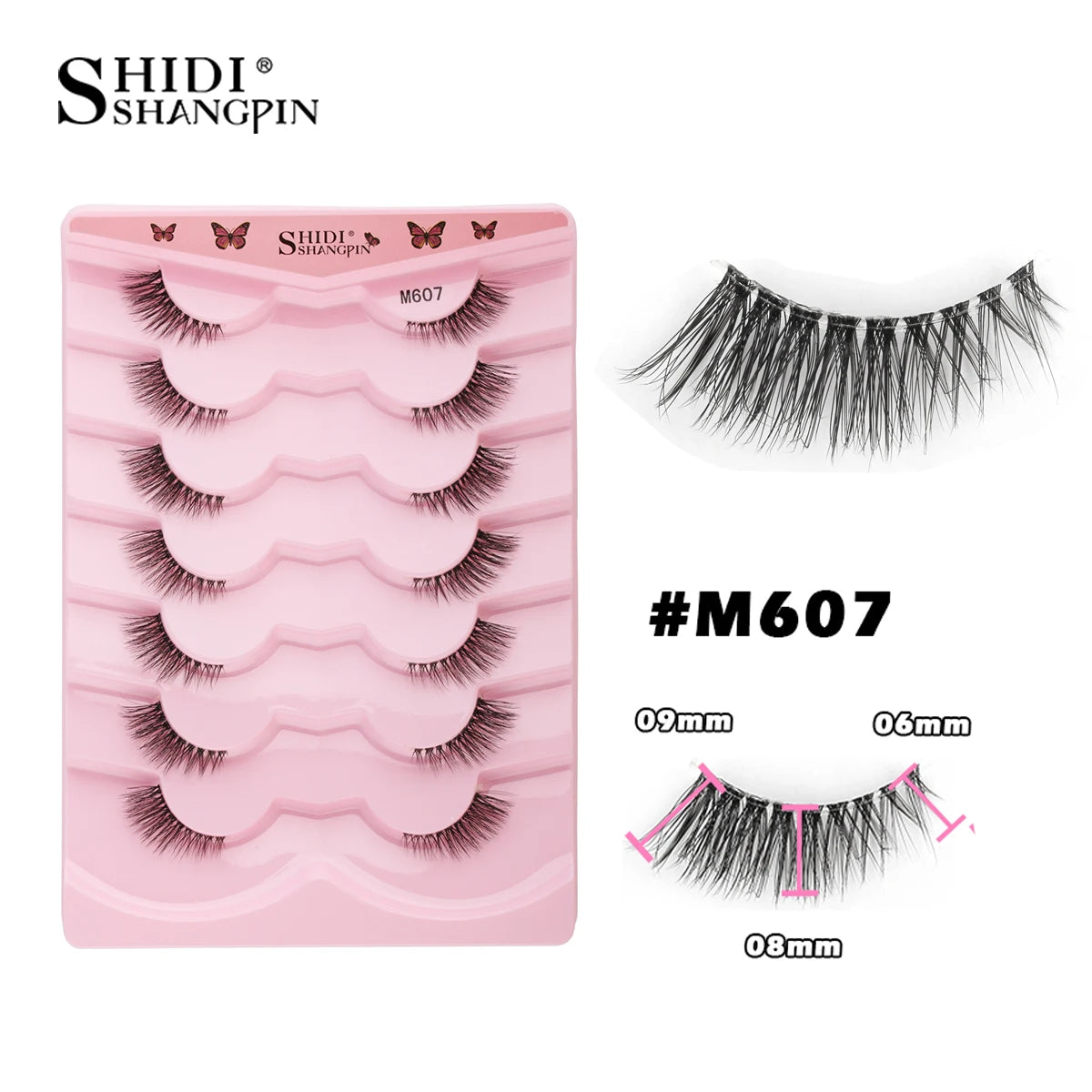 SHIDISHANGPIN Half Lashes Cat Eye Lashes 3D Natural Winged End Eye Elongated Eyelashes Fox Eye lashes Faux Mink Eyelashes Makeup