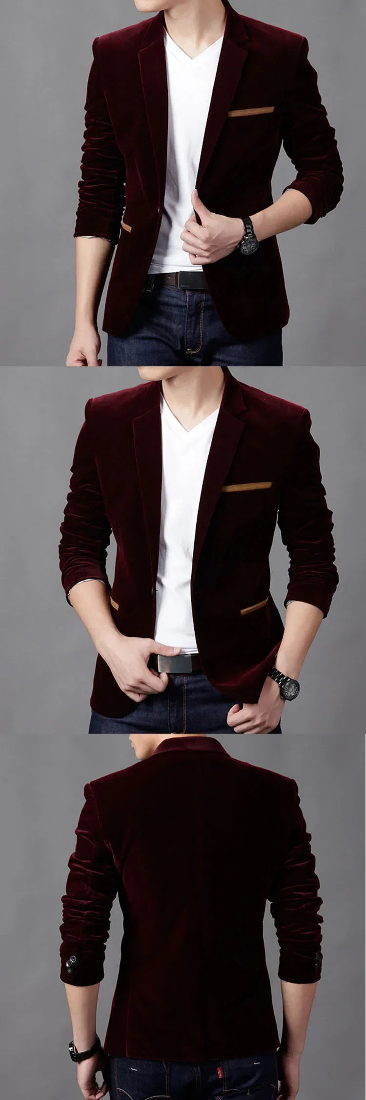 Autumn/winter New Korean Style Business Casual Corduroy Suit For Men Youth Fashion Slimming Western-style Clothes