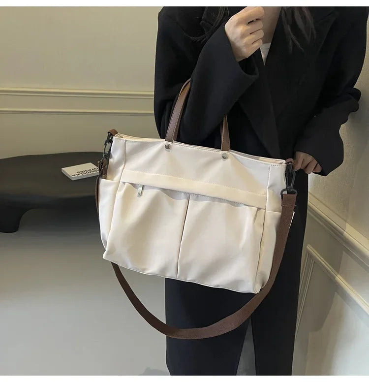 Large Capacity Winter Lady Shoulder Bag Vintage Casual Girl Tote Bags Y2K Pu Leather Female Handbags Women's Commuter Bag Purse