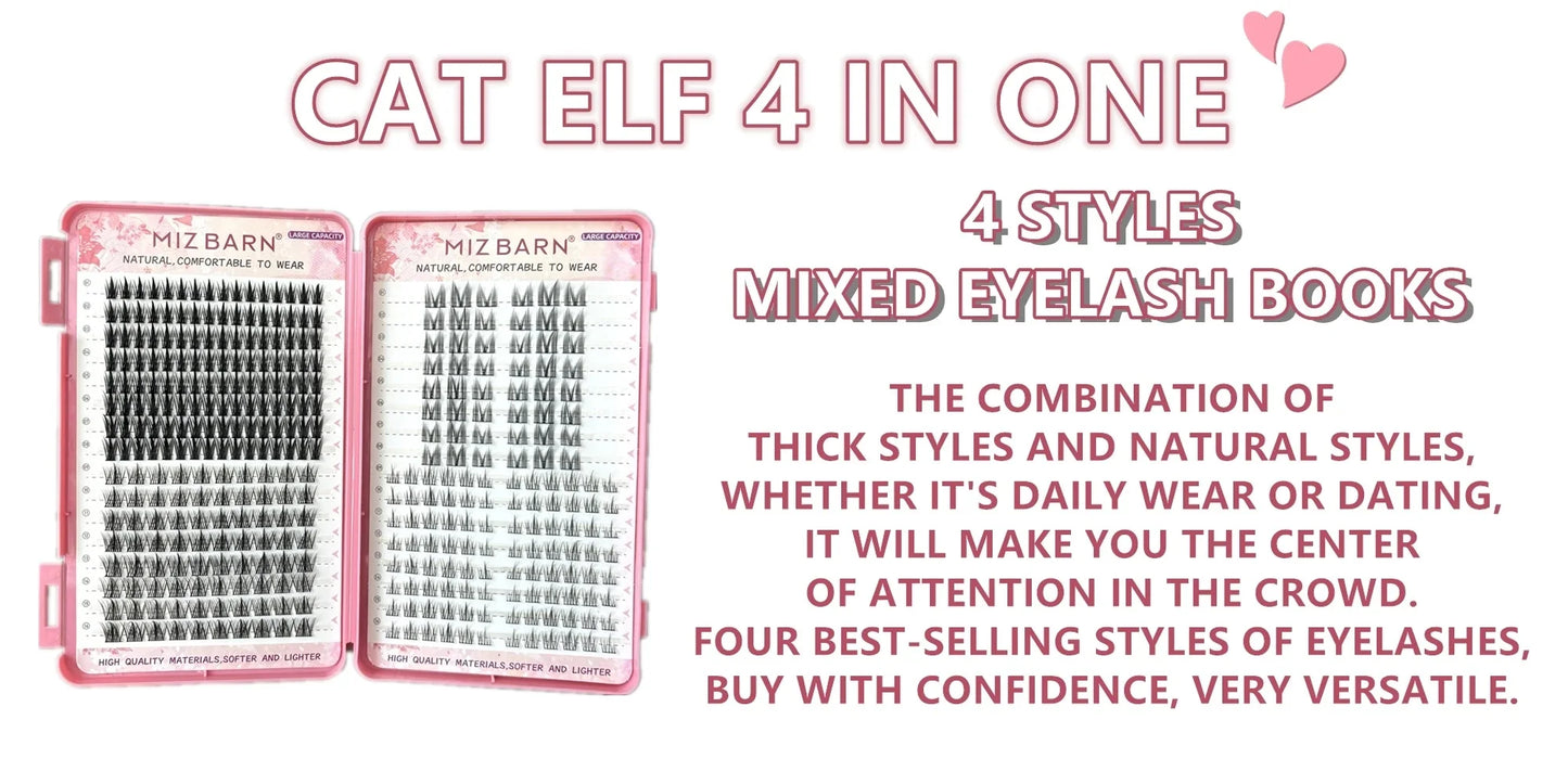 32 Rows Large Capacity Eyelashes Extension Professional Individual Cluster DIY Lashes Natural False Eyelashes Makeup Products