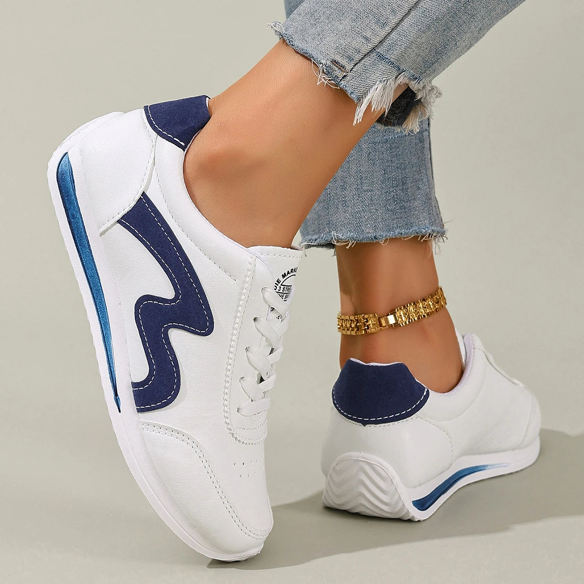 New Women Casual Walking Shoes Summer Flat Lace Up Breathable Sneakers Fashion Casual Flat Sneakers for Women