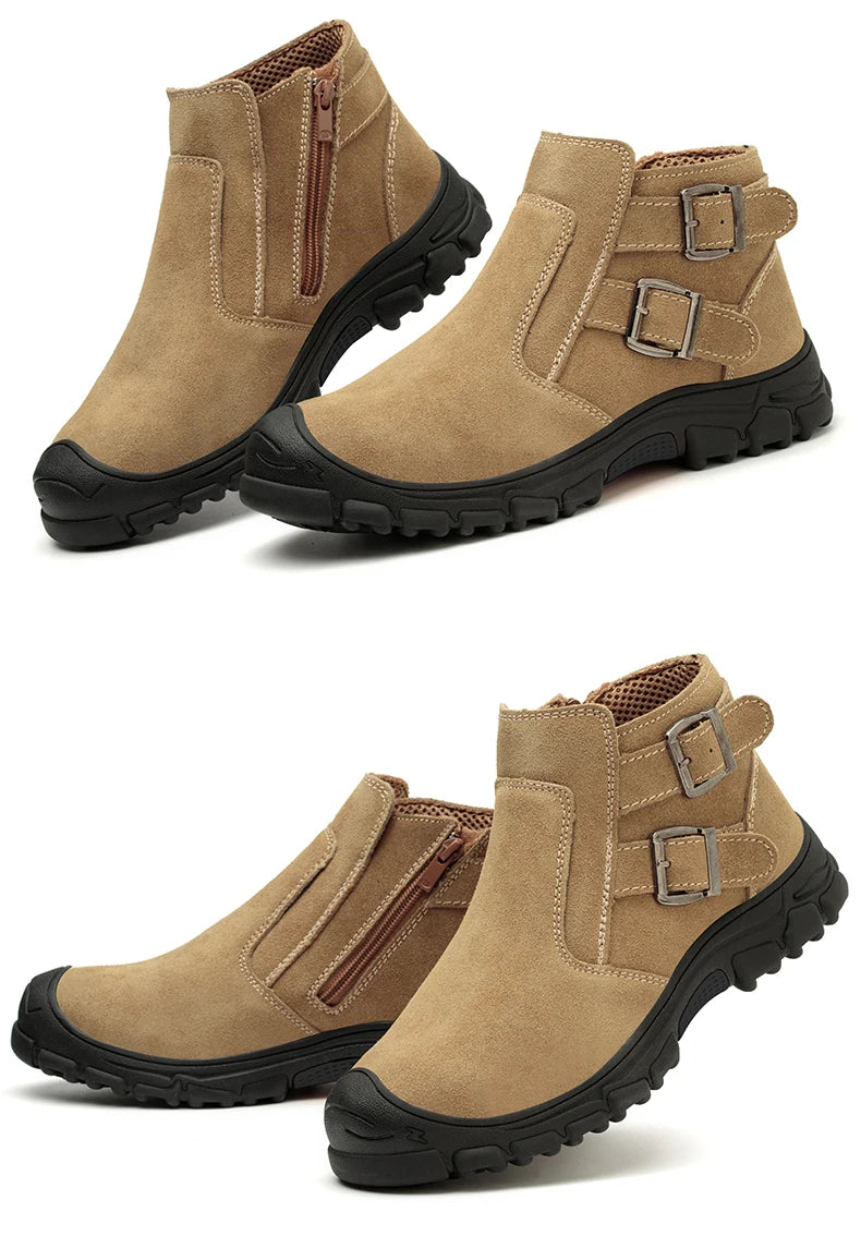 Men Work Safety Boots Indestructible Welder Shoes Steel Toe Work Shoes Anti smashing Security Protective Men Safety Shoes