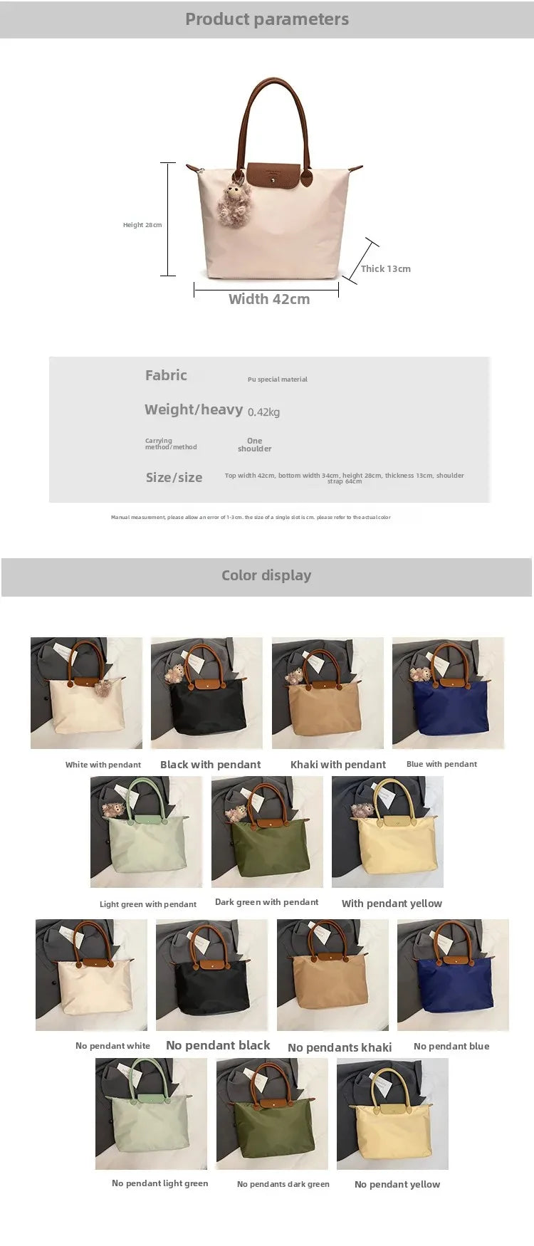 Eco-Friendly Dumpling Shape Tote Bag Versatile Ladies Handbag Single Shoulder Slant Cross Commuter Bag Soft Canvas Square Shape