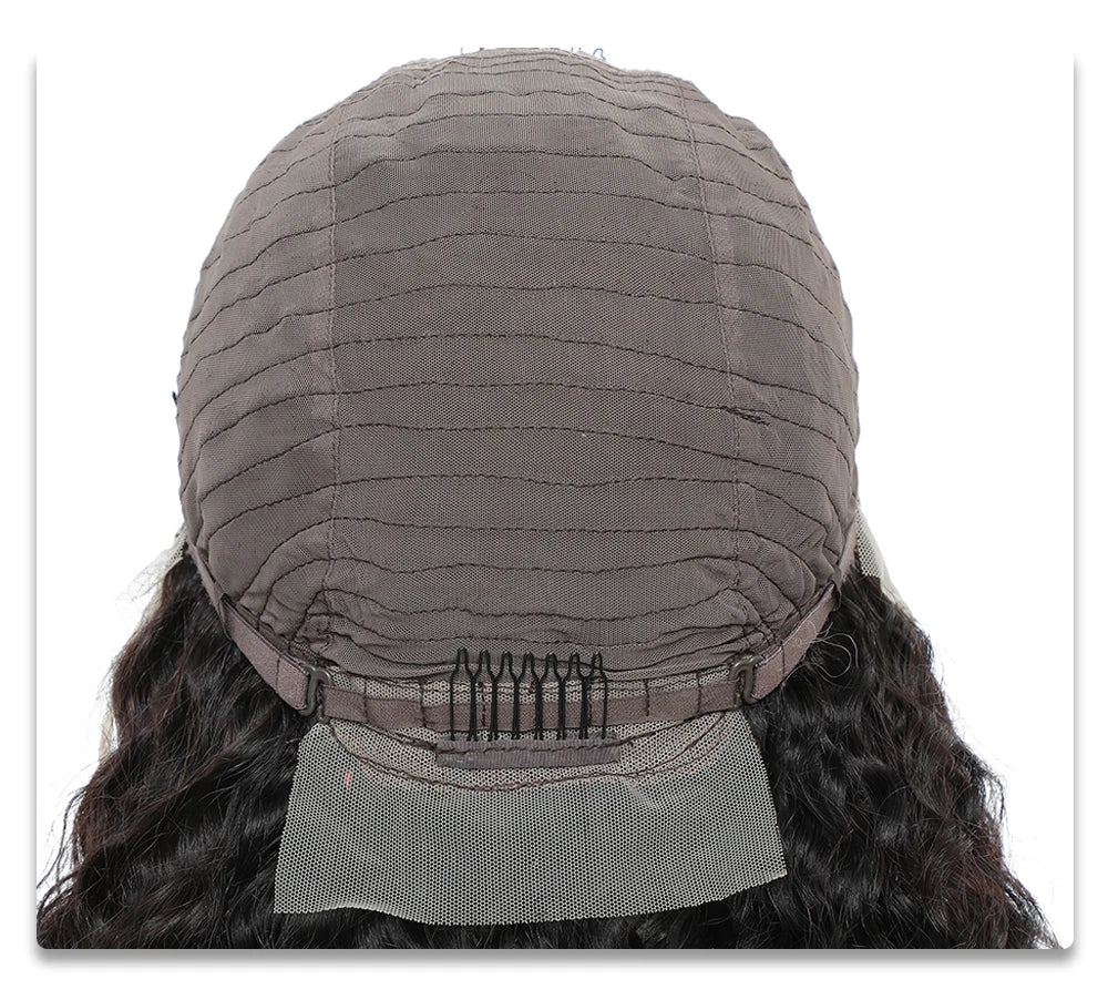 Deep Wave Frontal Wig Human Hair 13x4 Curly Human Hair Wig Transparent  Lace Wig 13x6 Water Wave Wigs 180 Density