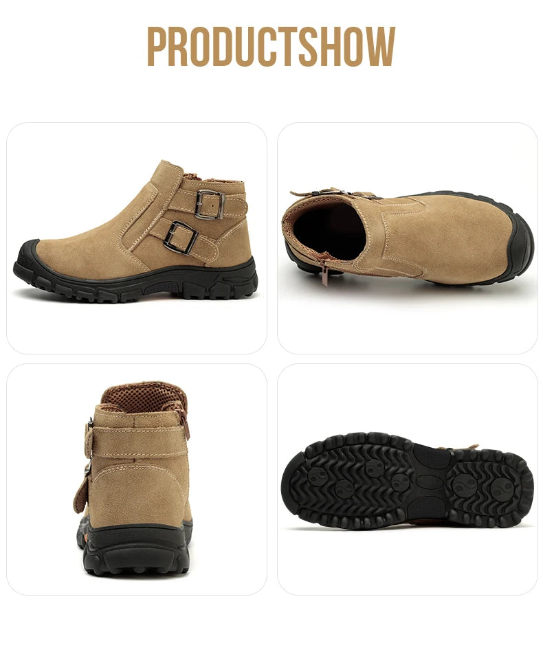 Men Work Safety Boots Indestructible Welder Shoes Steel Toe Work Shoes Anti smashing Security Protective Men Safety Shoes
