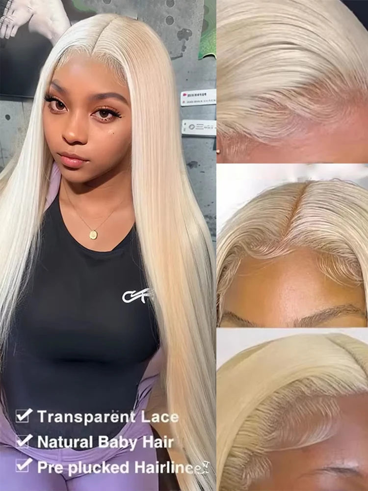 30 40 inch 613 Honey Blonde Straight 13x4 Lace Front Wigs Human Hair Glueless 5x5 Closure Brazilian Hd 13x6 Front Wig PrePlucked