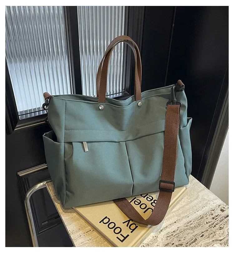 Large Capacity Winter Lady Shoulder Bag Vintage Casual Girl Tote Bags Y2K Pu Leather Female Handbags Women's Commuter Bag Purse