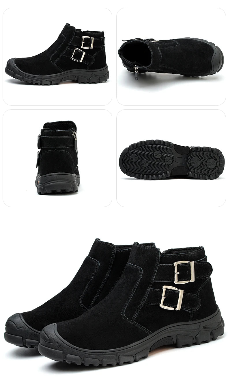 Men Work Safety Boots Indestructible Welder Shoes Steel Toe Work Shoes Anti smashing Security Protective Men Safety Shoes