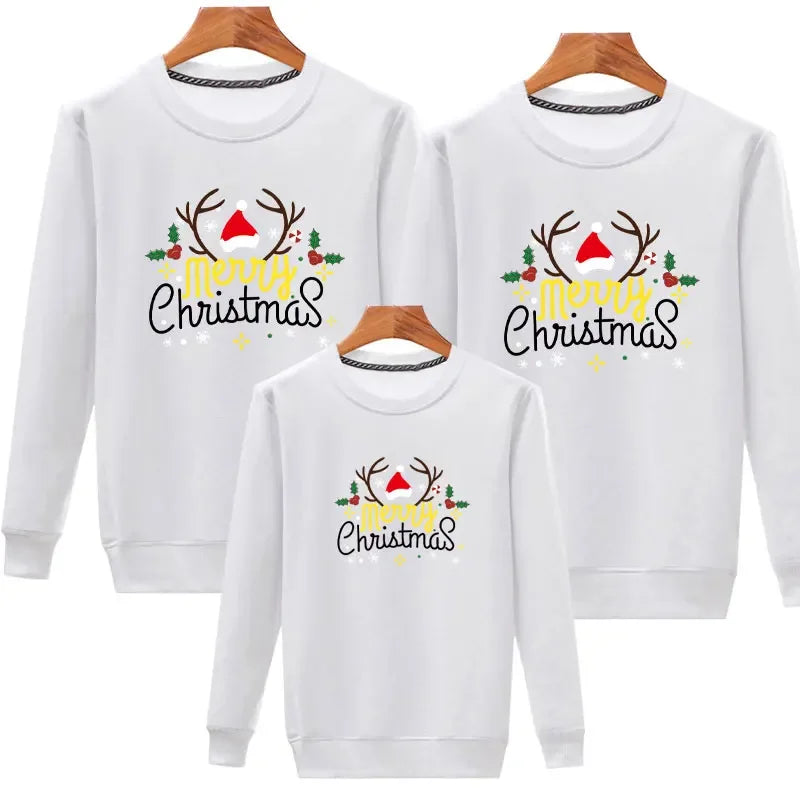 2026 Christmas Sweaters Xmas Autumn Father Mother Kids Baby Cotton Sweatshirts Baby Mommy and Me Clothes Family Matching Outfits