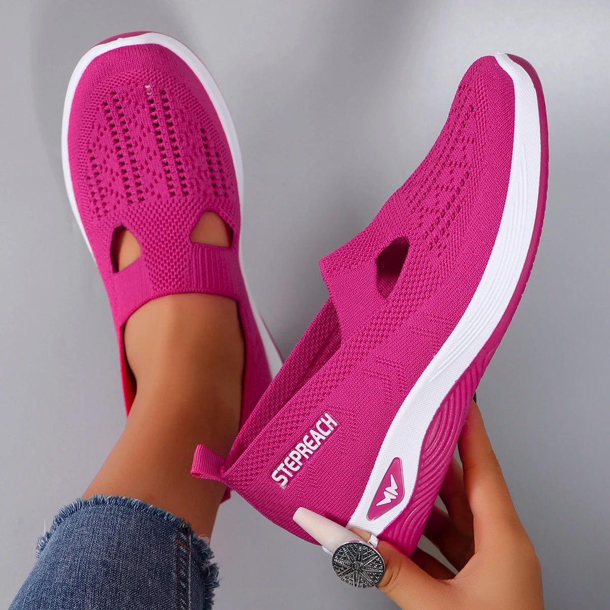 Women's summer breathable mesh flat shoes women's shoes casual sneakers shoes, clearance free shipping