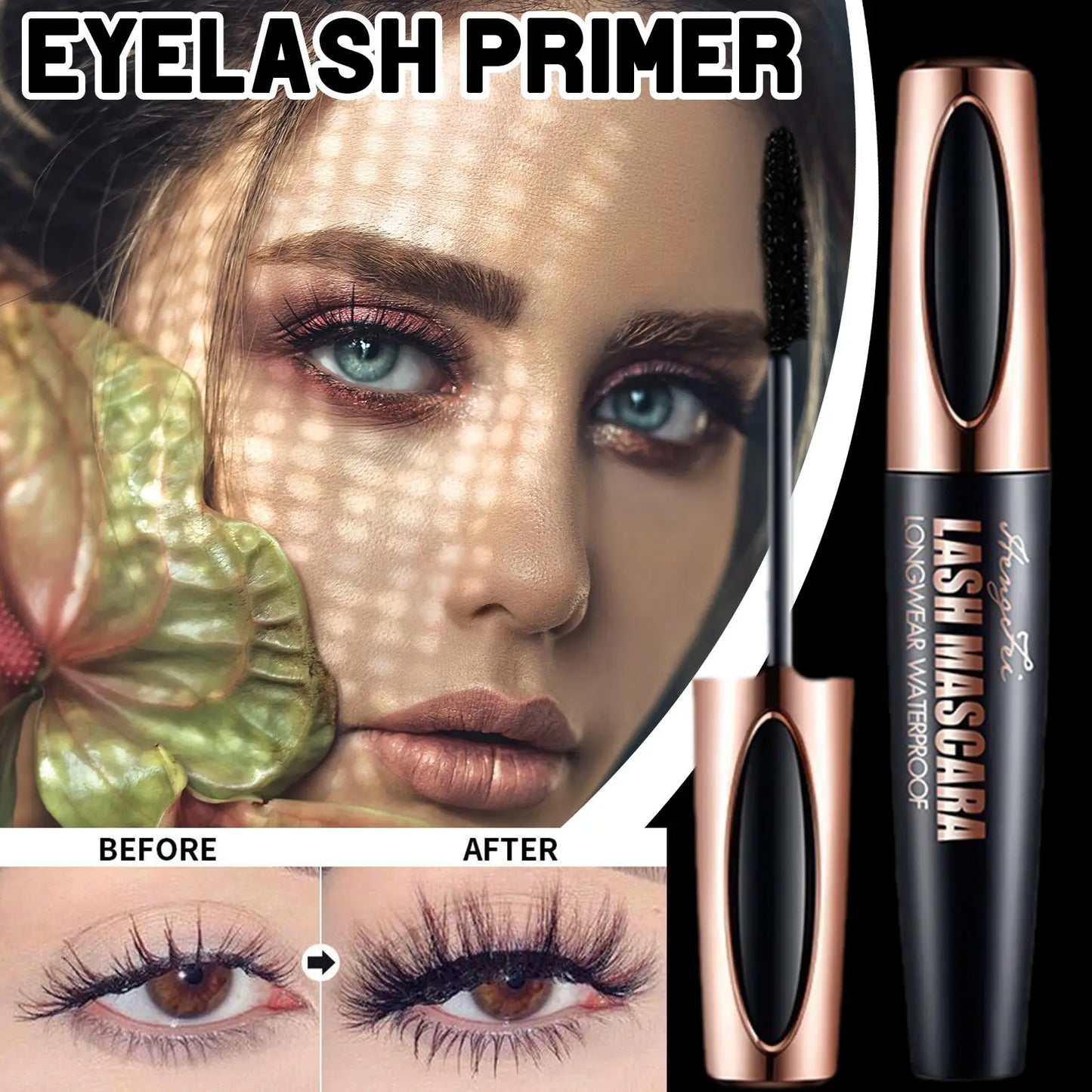 4D Silk Fiber Lash Curling Mascara Waterproof Mascara For Eyelash Extension Black Thick Eye Lashes Makeup Cosmetics