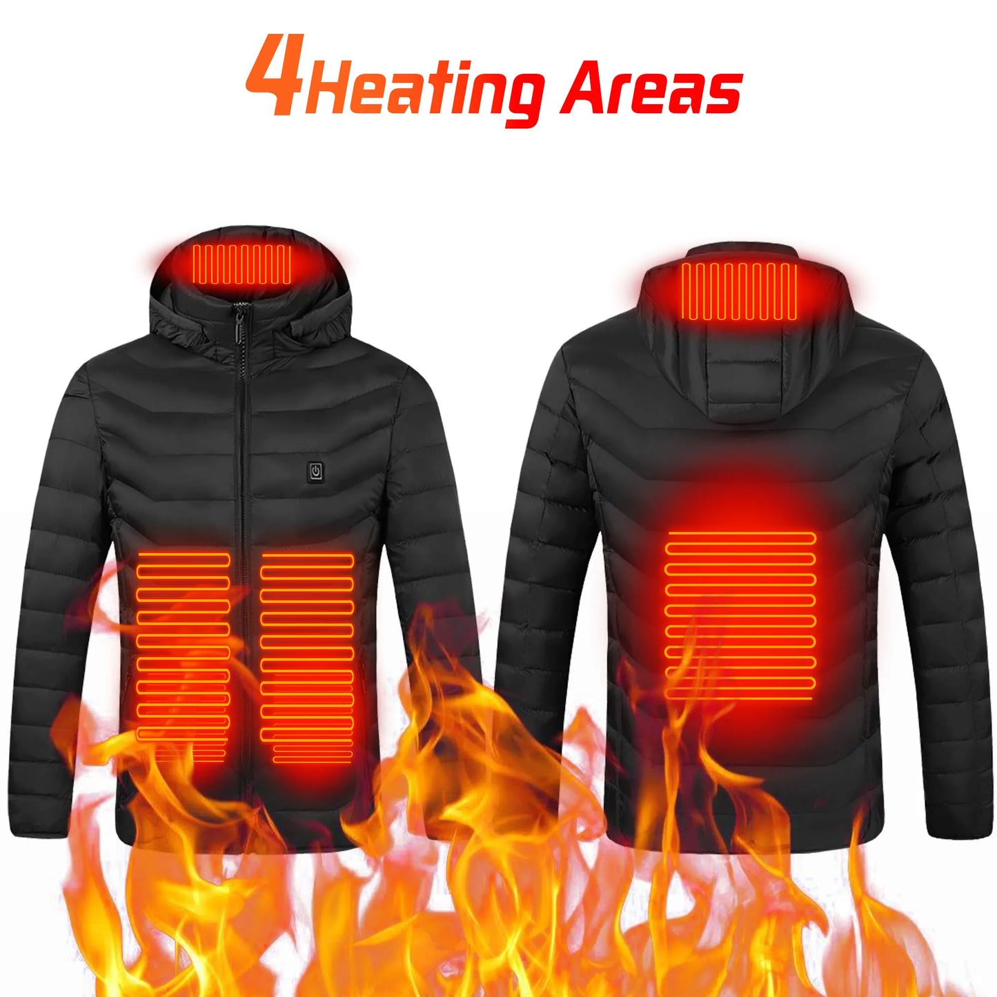 TODWARM Heated Jacket 21 Areas Winter Men's Women's Motorcycle Jacket USB Electric Heating Jacket Heated Vest Moto Thermal Cloth