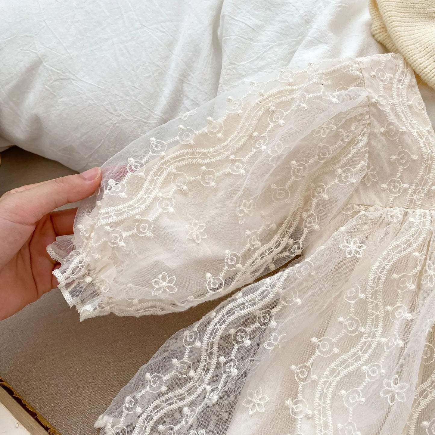 7006 Baby Lace Romper Longsleeve Princess Baby Girls Clothes Newborn Infant 0-6m Romper