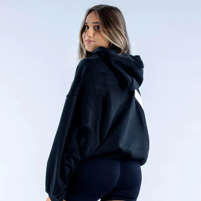 European and American Harajuku Clothing Fashion Letter Printing Pullover Sweatshirt Women Sport Gym Long Sleeve Hoodie Tops