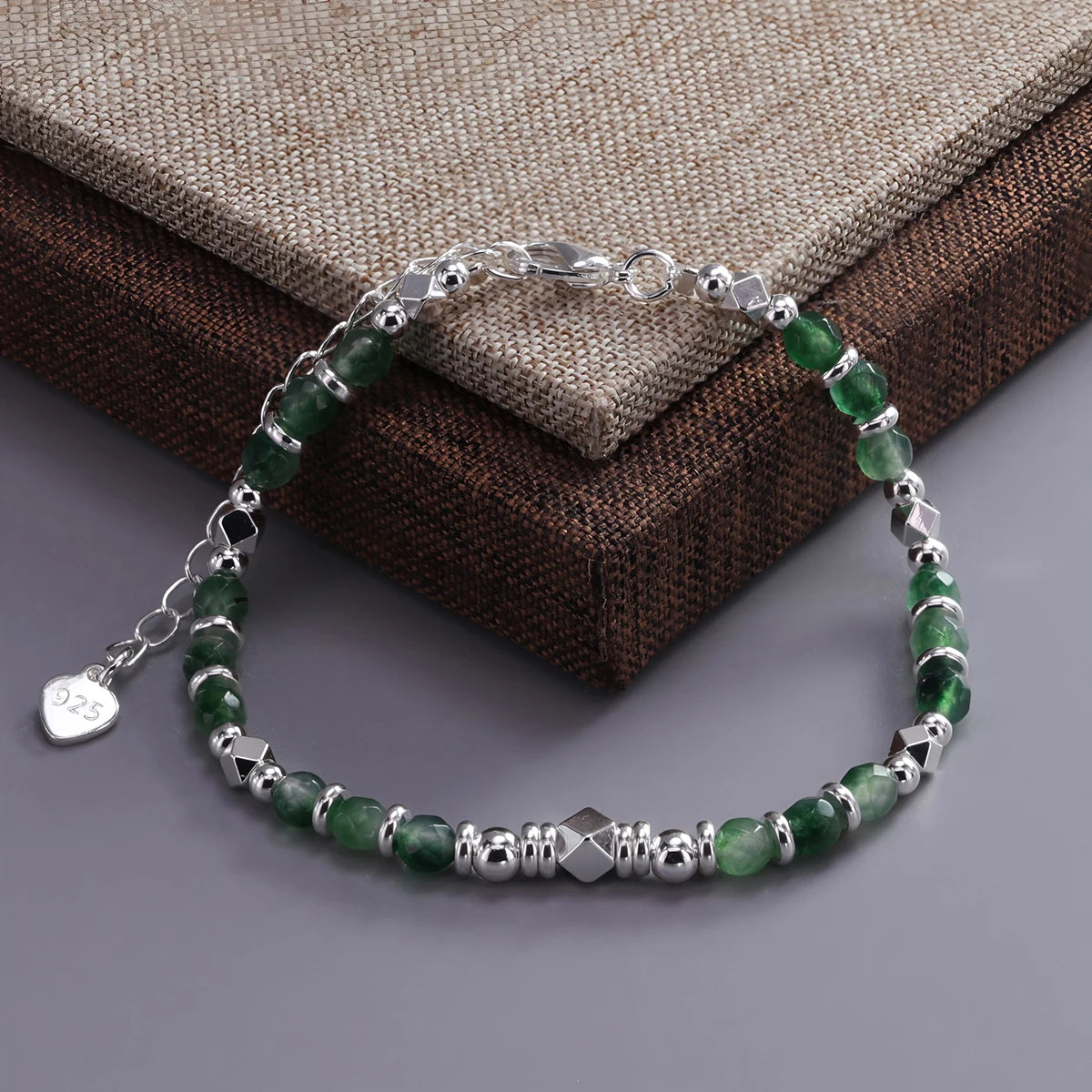VENTFILLE 925 Sterling Silver Line Extremely fine Bracelet for Women Love Haert Bead Korean Ins Sweet Jewelry Gift Dropshipping