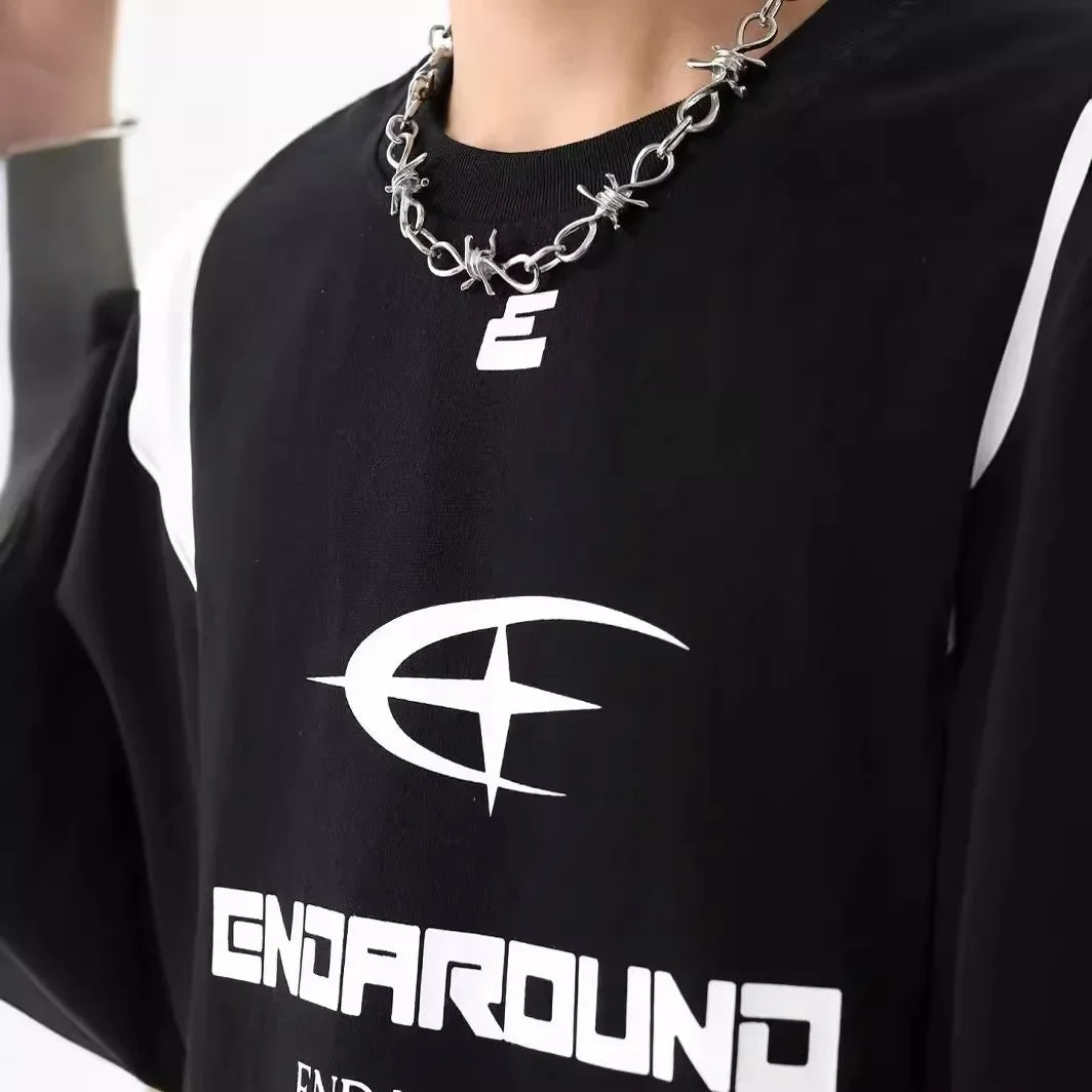 Men's Loose-fit Half Sleeve T-shirt Summer Style Ins Trendy Hong Kong Style Casual Clothes For Young Men