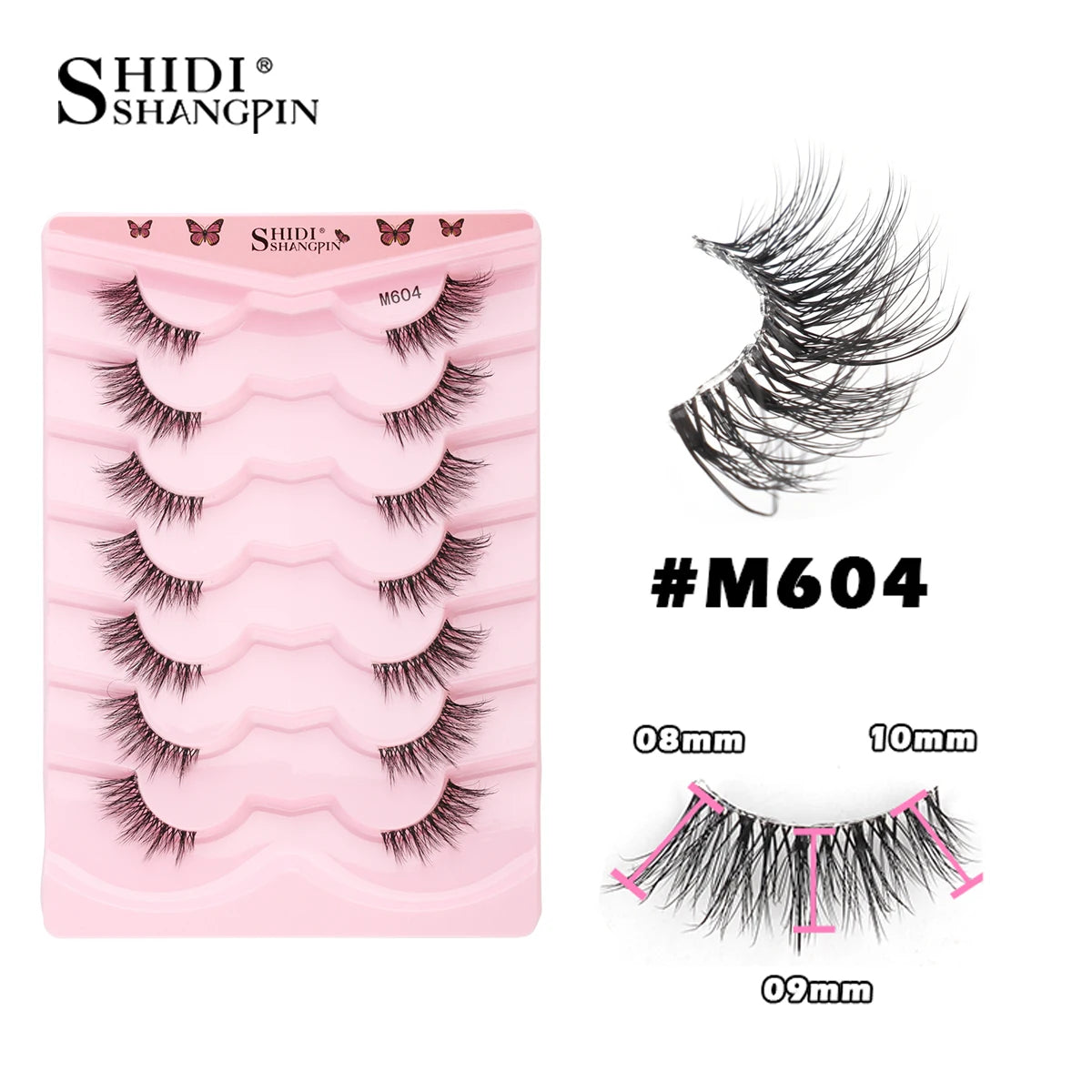 SHIDISHANGPIN Half Lashes Cat Eye Lashes 3D Natural Winged End Eye Elongated Eyelashes Fox Eye lashes Faux Mink Eyelashes Makeup