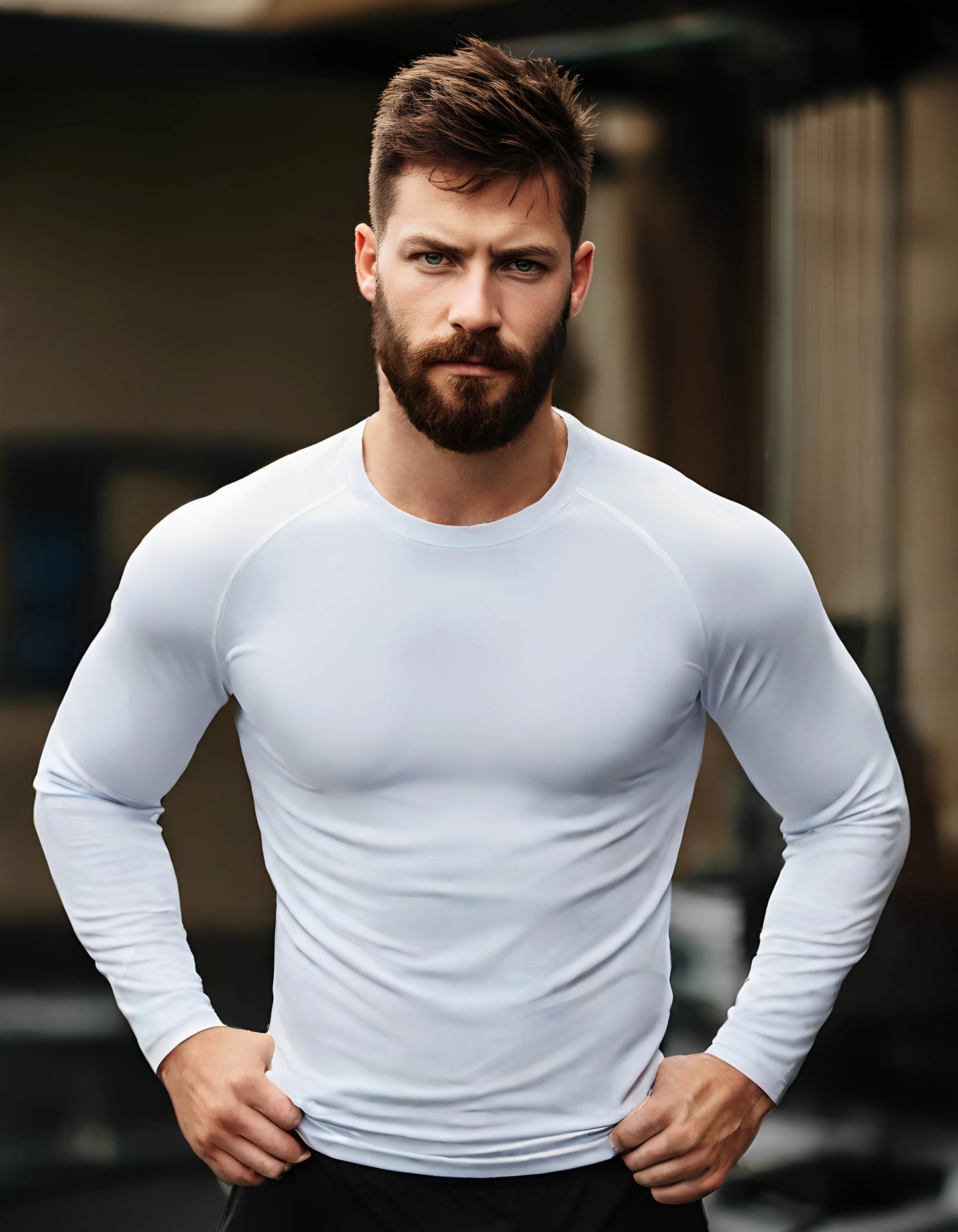 Mens Long Sleeve Rashguard Upf 50 Sun Protection Surf Shirt Quick Dry Breathable Swimming Tight T-shirt Summer 2025 Gym Clothes