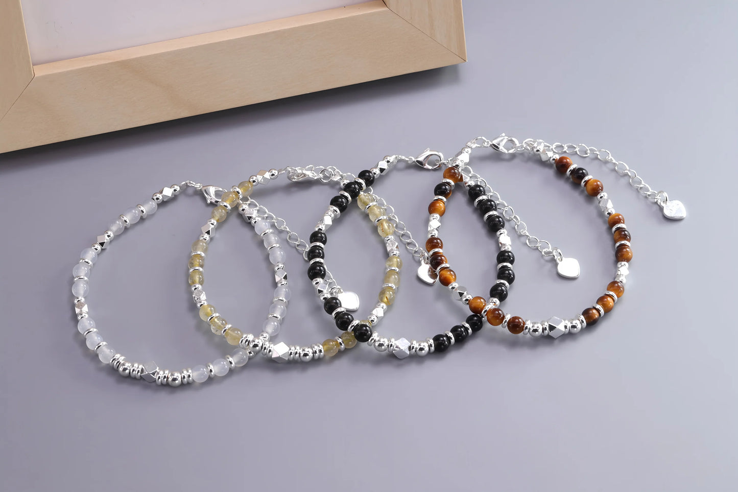 VENTFILLE 925 Sterling Silver Zircon Love Heart Bracelet For Women Bowknot Stars Bead Snake Bone Chain Jewelry Gift Dropship