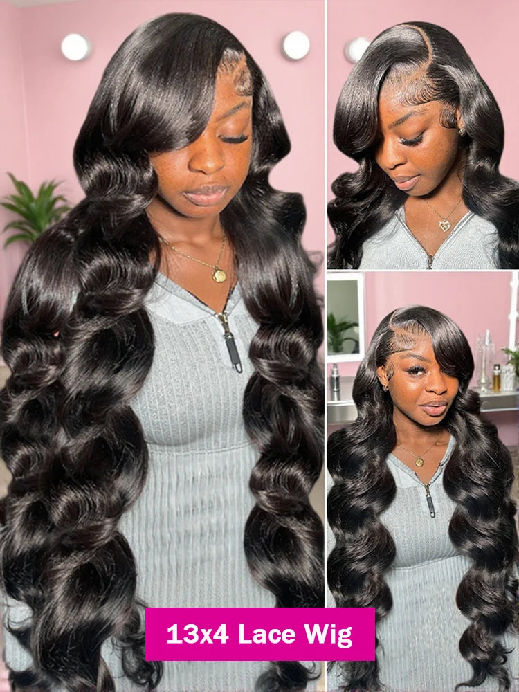 Luvin HD Transparent Body Wave Human Hair Wigs 13x6 Body Wave Lace Front Wig Human Hair Brazilian Water Wave Lace Frontal Wigs